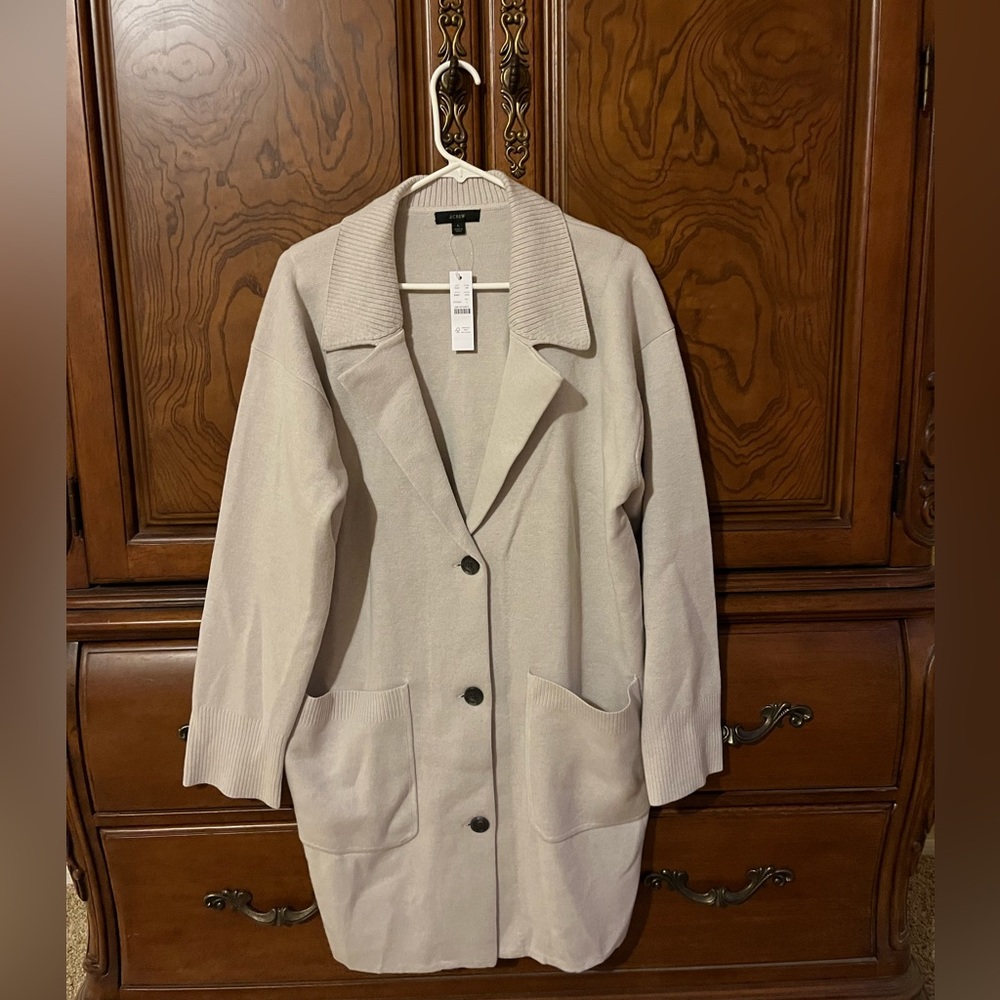 NWT J Crew Collared sweater jacket